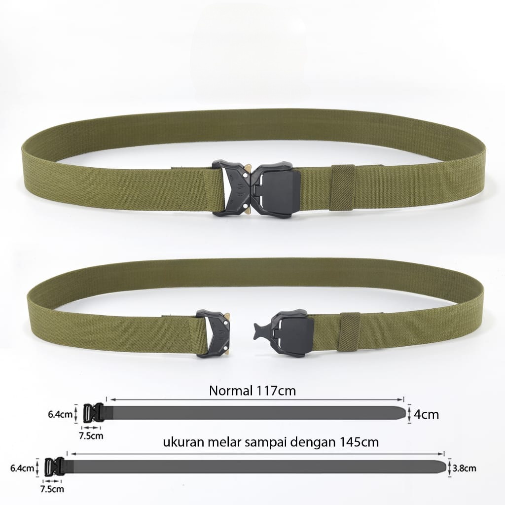 IKAT PINGGANG TACTICAL NYLON CANVAS / SABUK PRIA NYLON / GESPER NYLON CANVAS / TALI PINGGANG NYLON - MC-SA-8