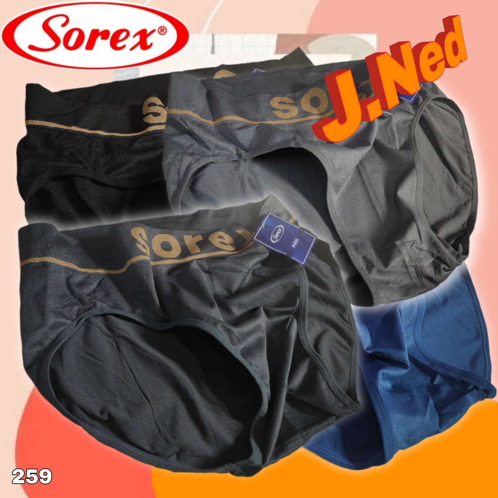 J259D 1 BOX ISI 2 PCS CELANA DALAM PRIA JUMBO SEGITIGA SOREX FREE SIZE