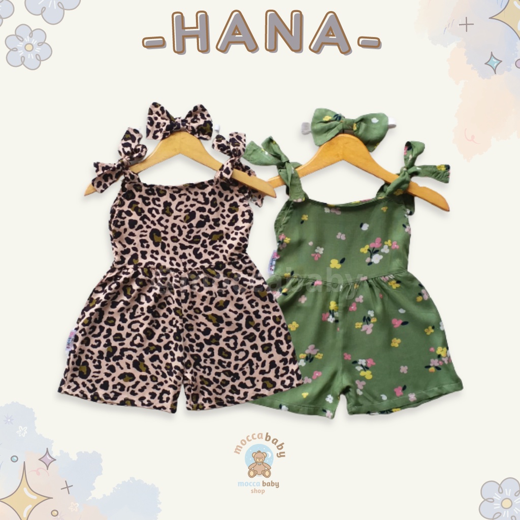 MBSS - BBB JUMPSUIT HANA setelan anak perempuan jumper bayi motif bunga lucu free headband PART 1