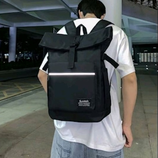 Tas Ransel Pria Wanita Backpack Laptop Canvas Sekolah Casual Anti Pencurian