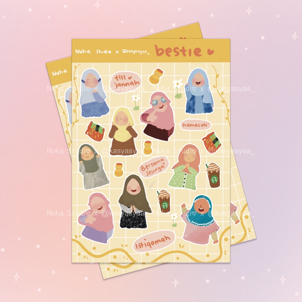 

Sticker by kasyasyaa_ | Bestie Hamasah No Face Faceless Muslimah | Aesthetic Sticker Estetik Stiker HP Laptop Botol Cute Waterproof Scrapbook Diary Journal Bujo Anti Air