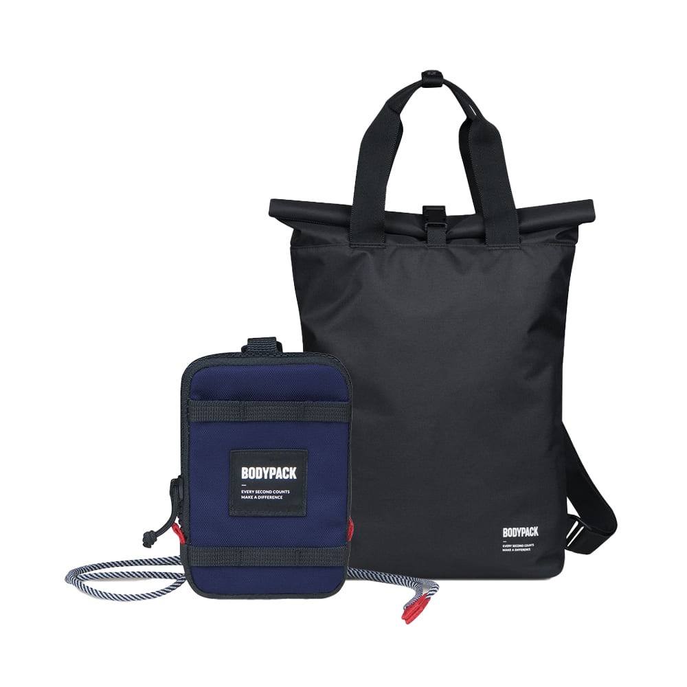 Bodypack Vigor Tote Bag - Black + Bodypack Integra Pouch - Navy