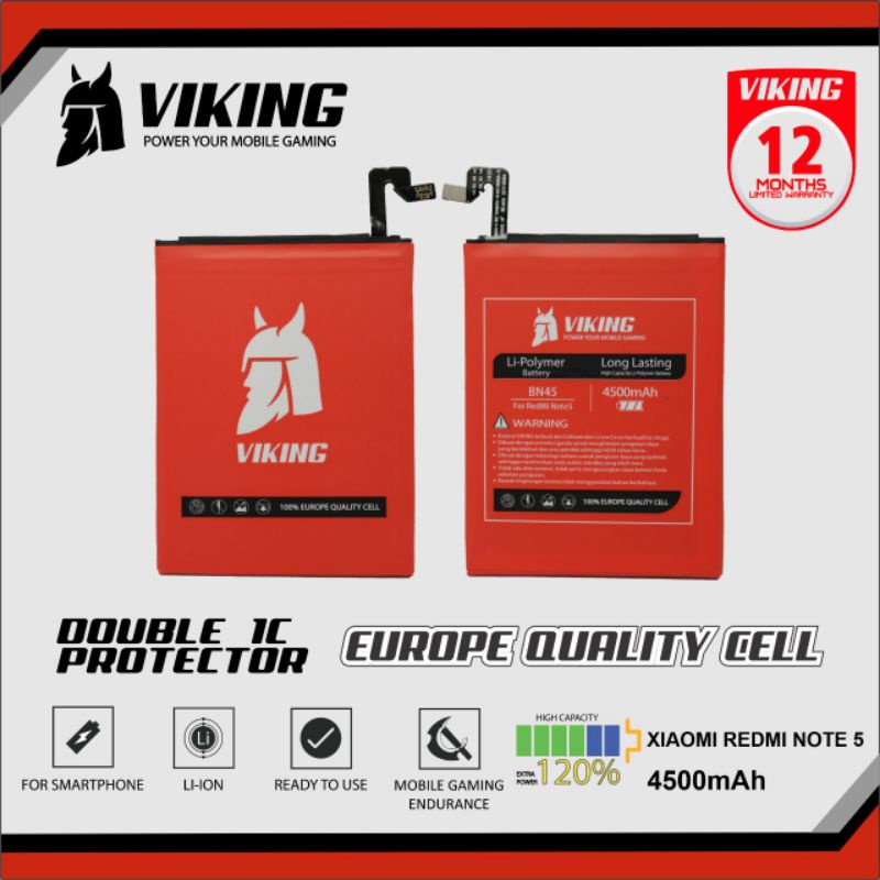 Baterai Viking Xiaomi Redmi Note 5 - 5 pro - BN45 - bn45 - Batu Baterai Baterai