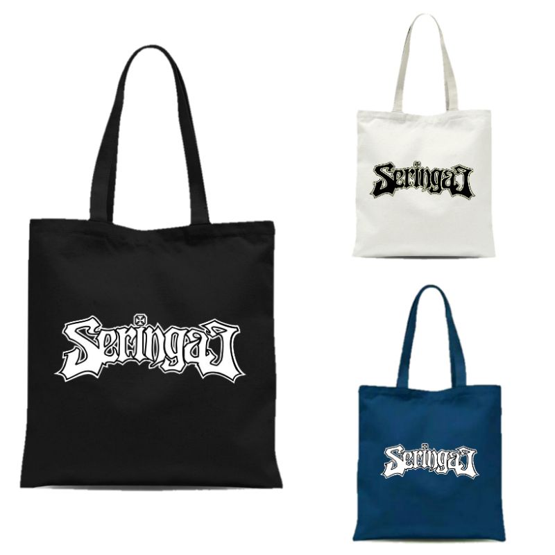 Vandal - Totebag Tas Wanita Tote Bag Resleting Custom Tas Tote Seringai Murah Bahan Kanvas