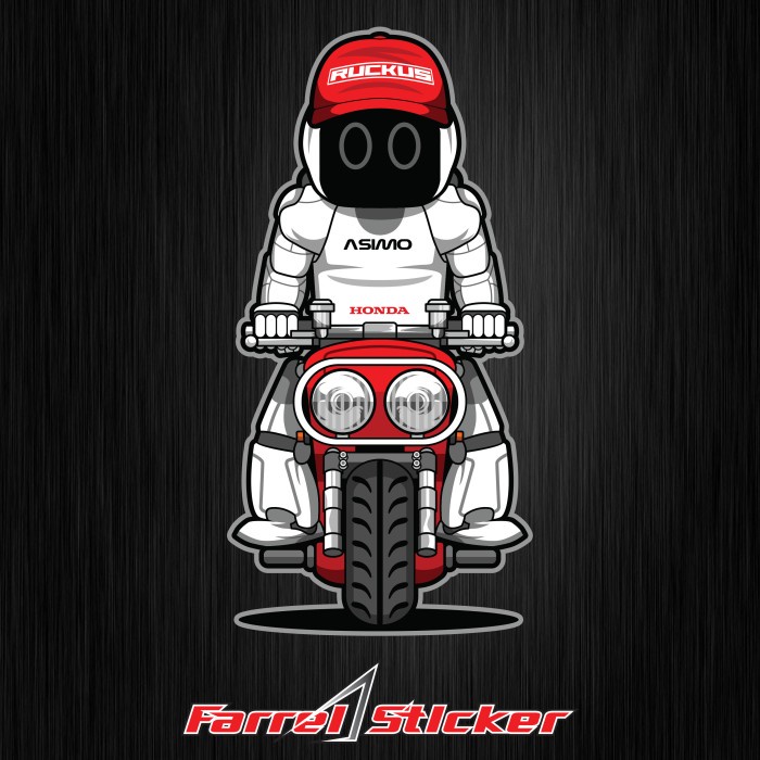 STICKER HONDA MONKEY ASIMO MOTOR