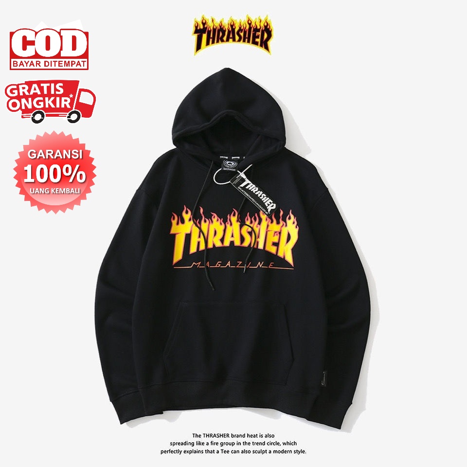 PROMO COD Hoodie Pria Wanita Hits Viral Brand Trift Crop Hoodie Jamper Jemper Switer Hoedie Hodiie Hodei Sweter Couple Cople Coupel Kapel Kapelan Pasangan Pria Wanita Cewek Cowok Distro Original Murah Keren Warna Hitam Putih Polos Ukuran Oversize Kekinian