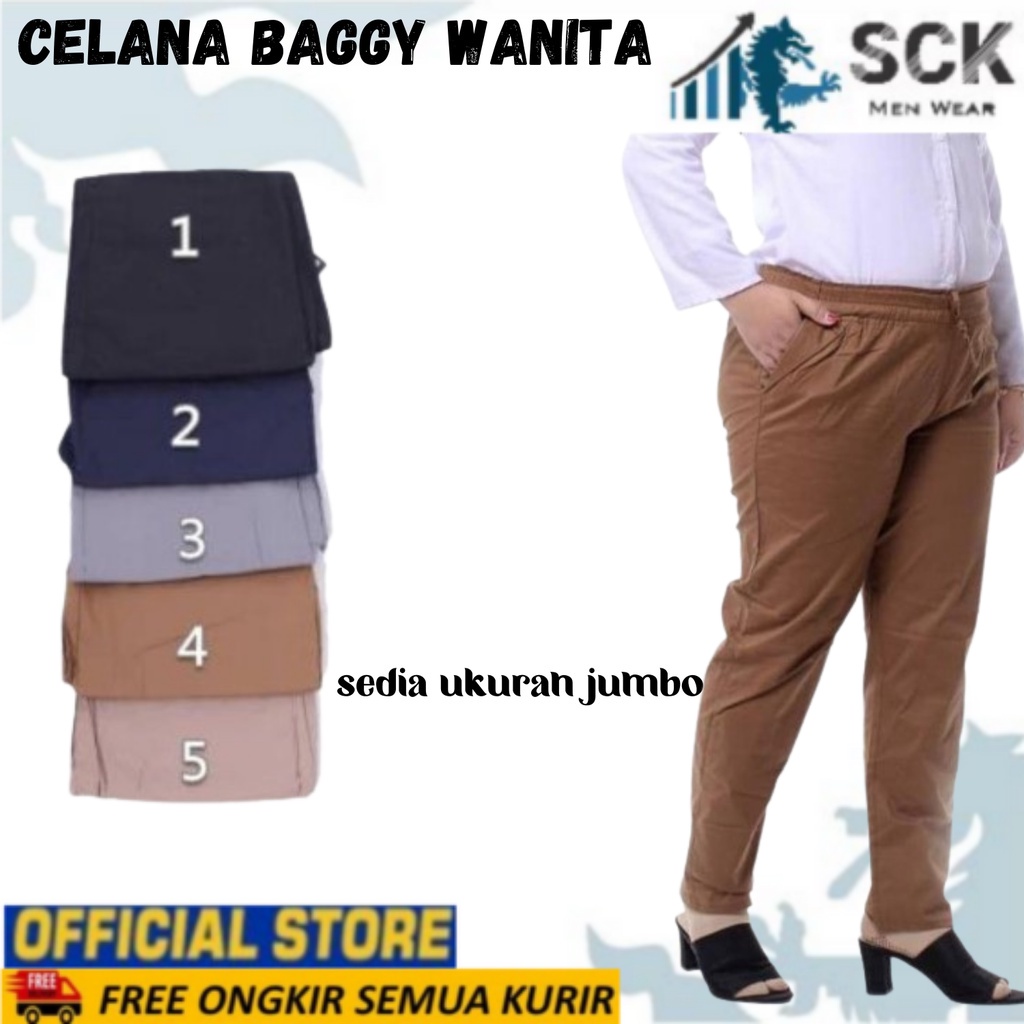 Celana Panjang BAGGY PANTS Carry Blessing PREMIUM AMERICAN DRILL / Pakaian Kerja Formal Wanita - sckmenwear GROSIR