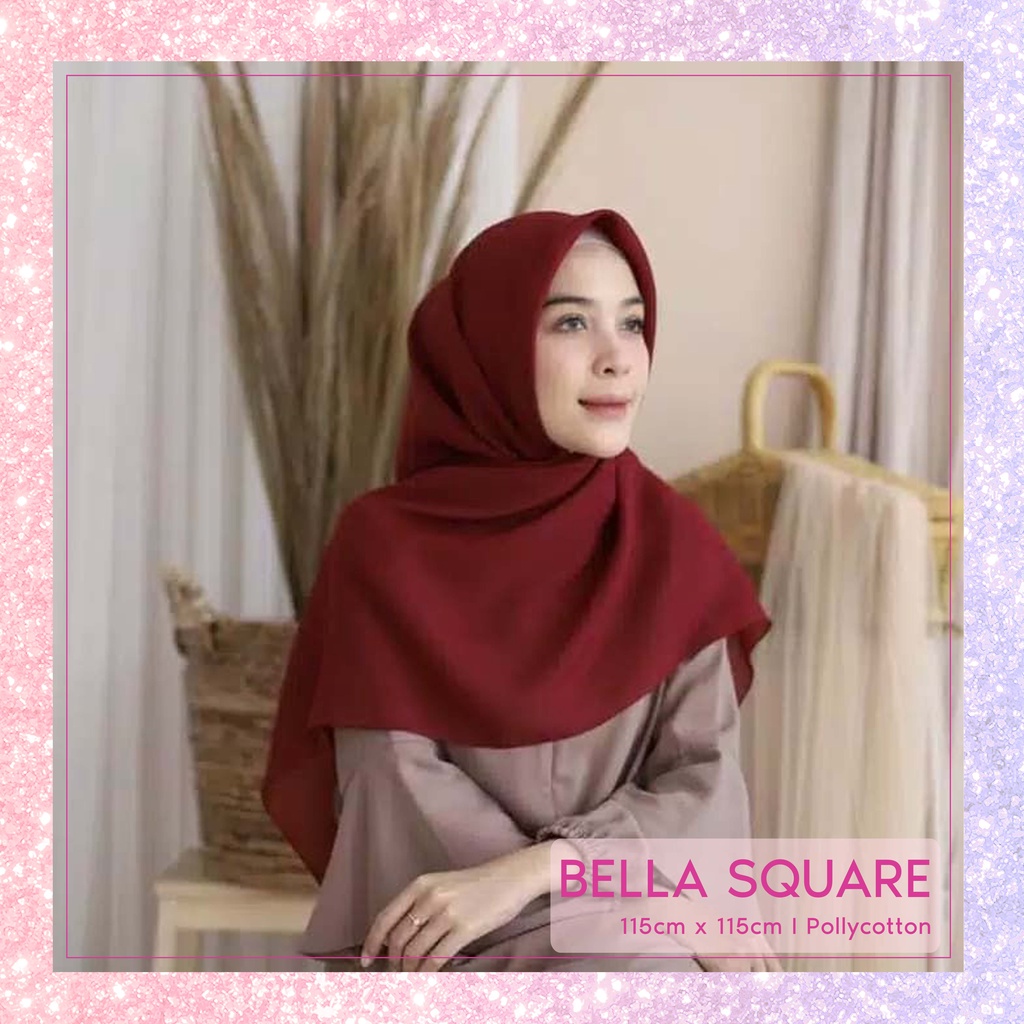 Hijab Bella Square / Segi Empat - Warna Lengkap