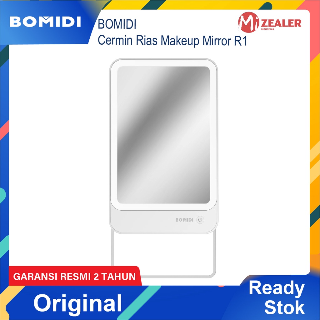 BOMIDI Cermin Rias Makeup Mirror R1 LED Kecil Lighting USB Touch Aesthetic Dimmer Switch