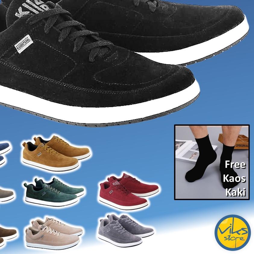 ○ Sepatu Sneakers Pria Cowok Tali Style Casual Distro Kuzatura Original Bahan Suede Lokal Premium El