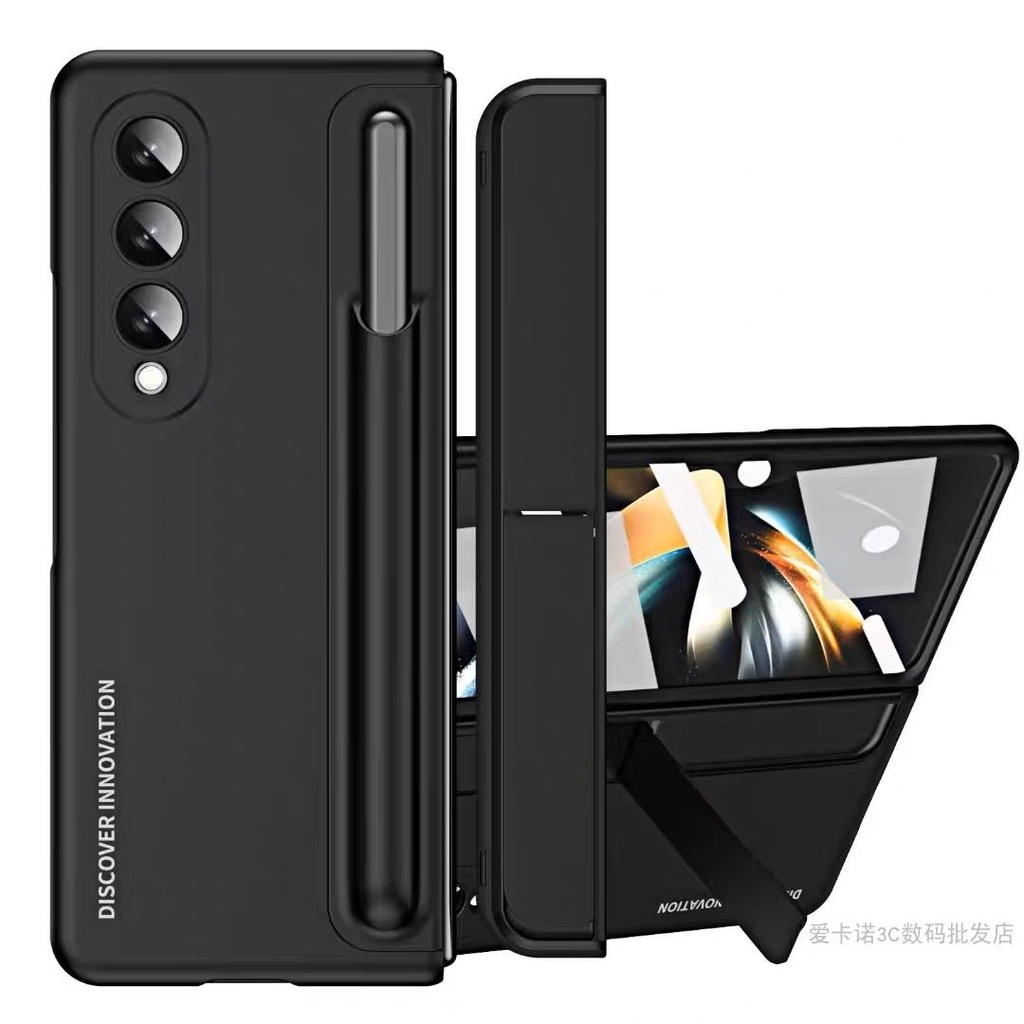 PREMIUM STANDING HARD CASE SAMSUNG GALAXY Z FOLD 4 5G FREE PEN + SLOT PEN + TEMPERED GLASS LAYAR + PROTECTOR CAMERA