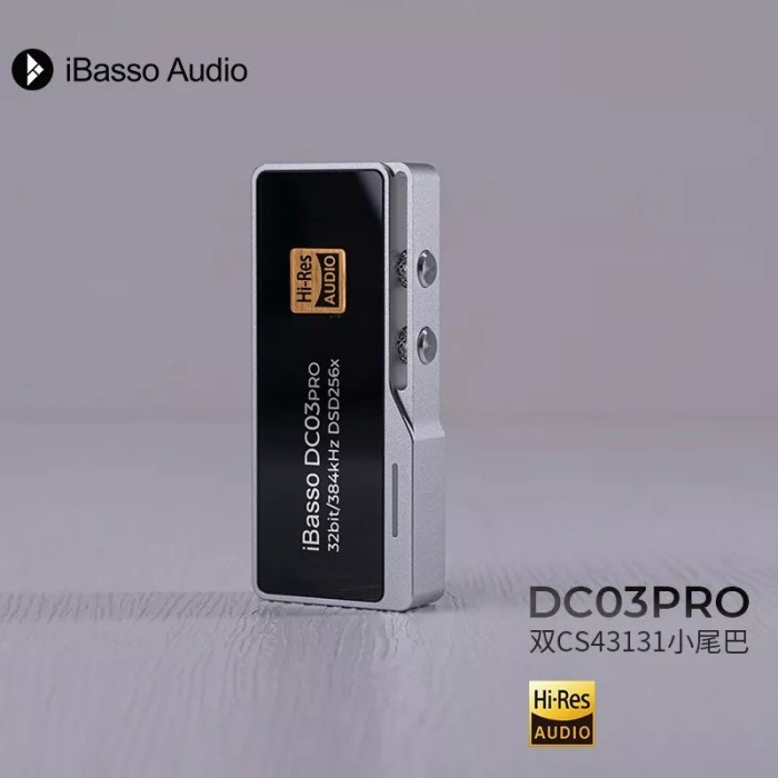 iBasso DC03 Pro Dual CS43131 USB Type-C 3.5mm Portable Dongle DAC AMP - Grey