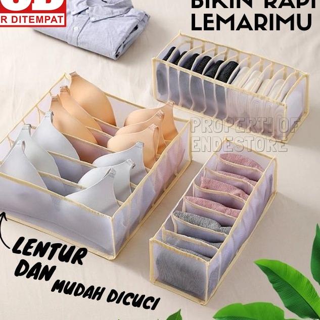 ➻ Tempat Kotak Box Penyimpanan Baju Pakaian Bayi Serbaguna Rak Celana Dalam CD Dan Bra Daleman EN200