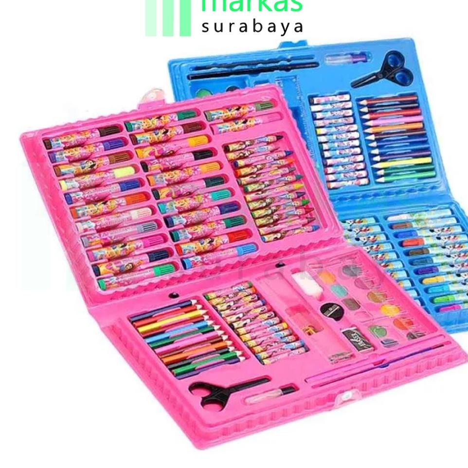 

H25 MARKAS Crayon Set Isi 86 Pensil Warna Cat Air Alat Lukis Karakter Stationary Color Pencil Murah BIG SALE ぎ