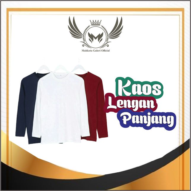 KAOS POLOS LENGAN PANJANG/KAOS KEREN/KAOS MURAH/KAOS VIRAL