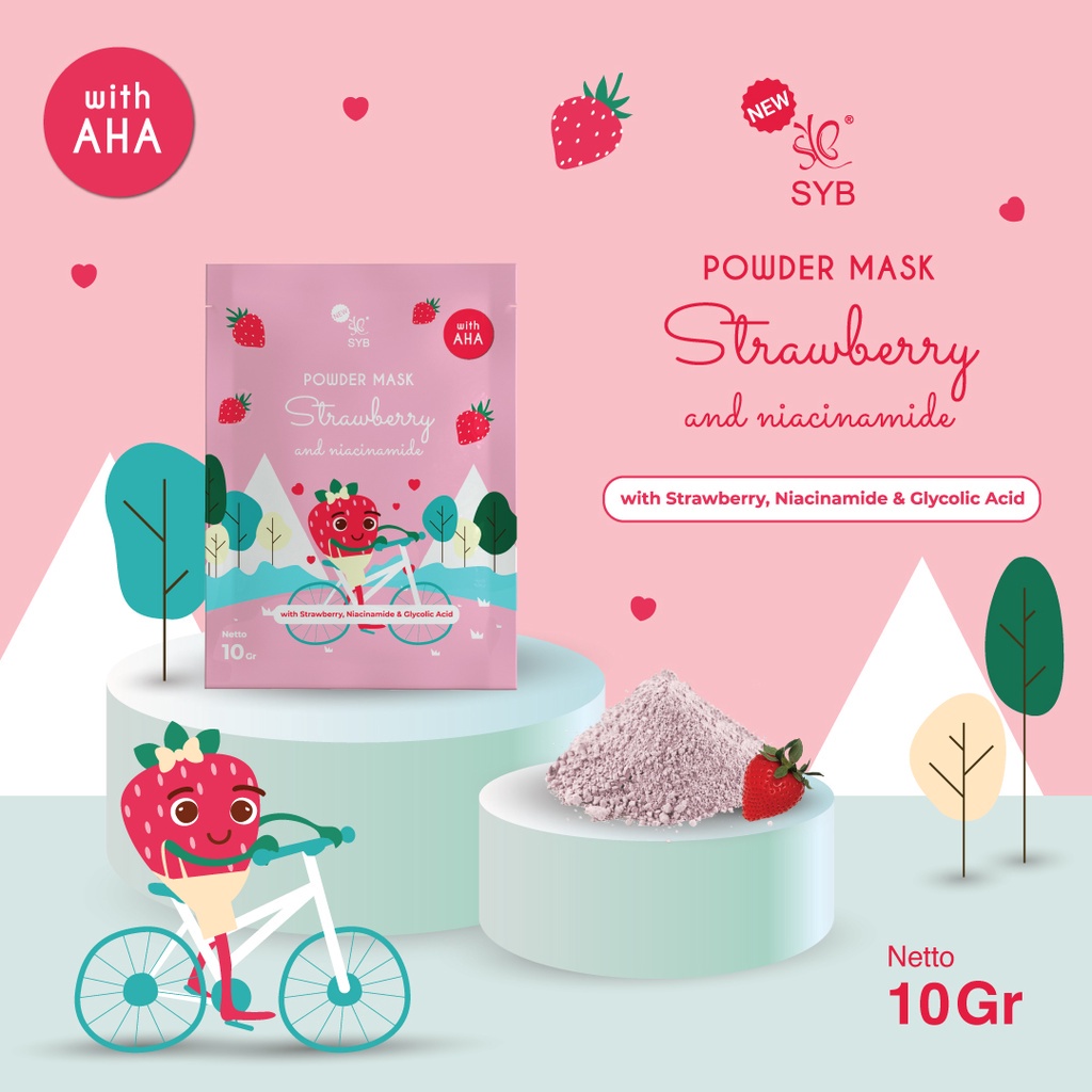 𝐑𝐀𝐃𝐘𝐒𝐀 - SYB Powder Mask 10gr | Masker Bubuk Organik Sachet