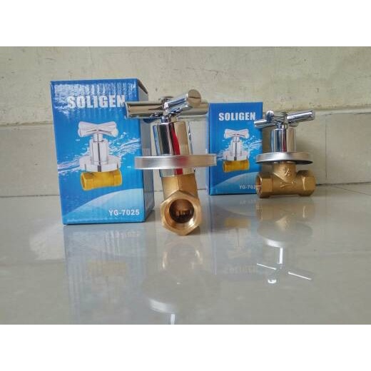 STOP KRAN TANAM KUNINGAN 1/2" SOLIGEN ORIGINAL