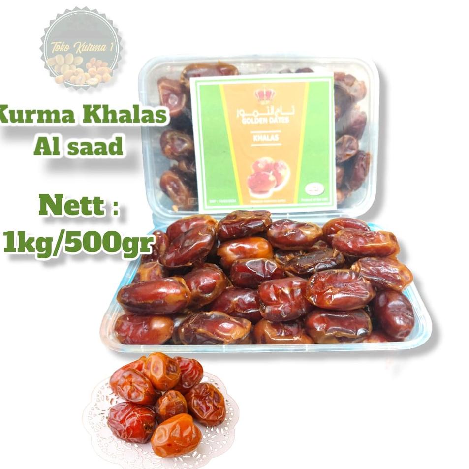 

➪ Kurma date crown khalas 1kg original [ FREE BOX MIKA ] ✾