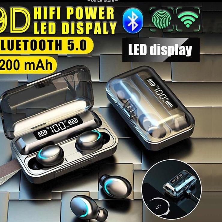❁ TWS F9 Headset Bluetooth 5.0 9D HIFI Full Bass Stereo Noise Reduction Wireless Earphone With Mic 3