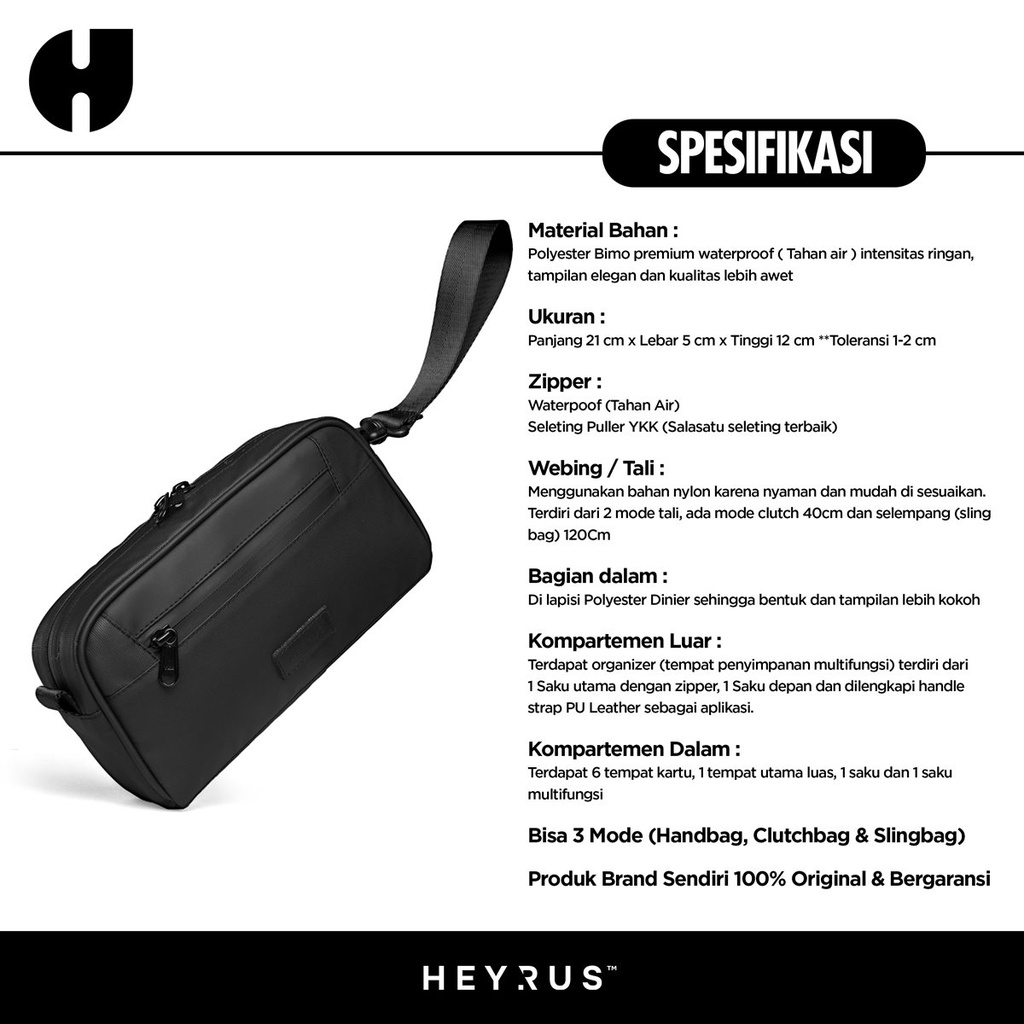 HEYRUS RUSEL I Handbag Lupin Neo Lite Clutch Bag Pria