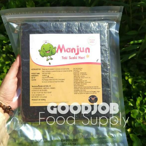 

✨STAR✨ MANJUN Sushi Nori Kimbab 50 S Halal │ Nori Gimbab Import Lembar Rumput Laut gas !!