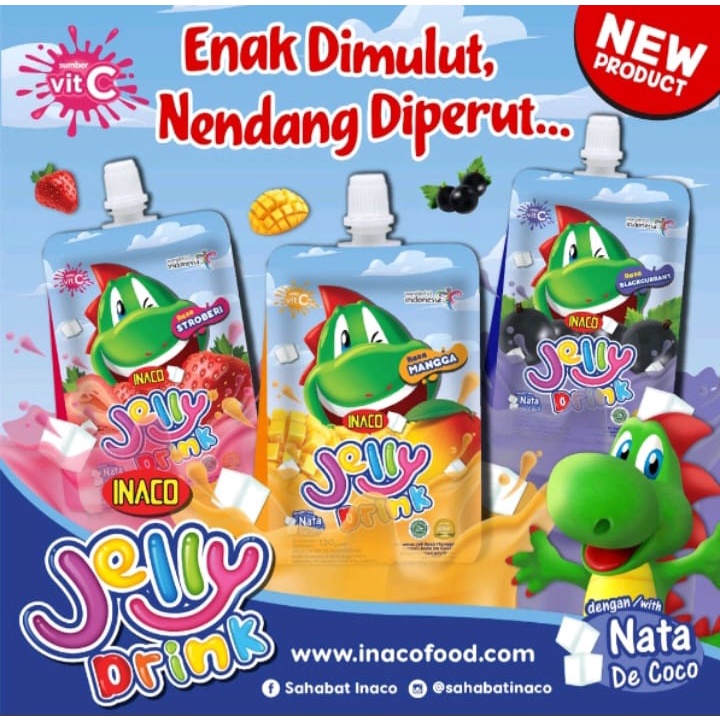 Inaco Jelly Drink | Nata De Coco | 5 Pouch @ 120 Gr