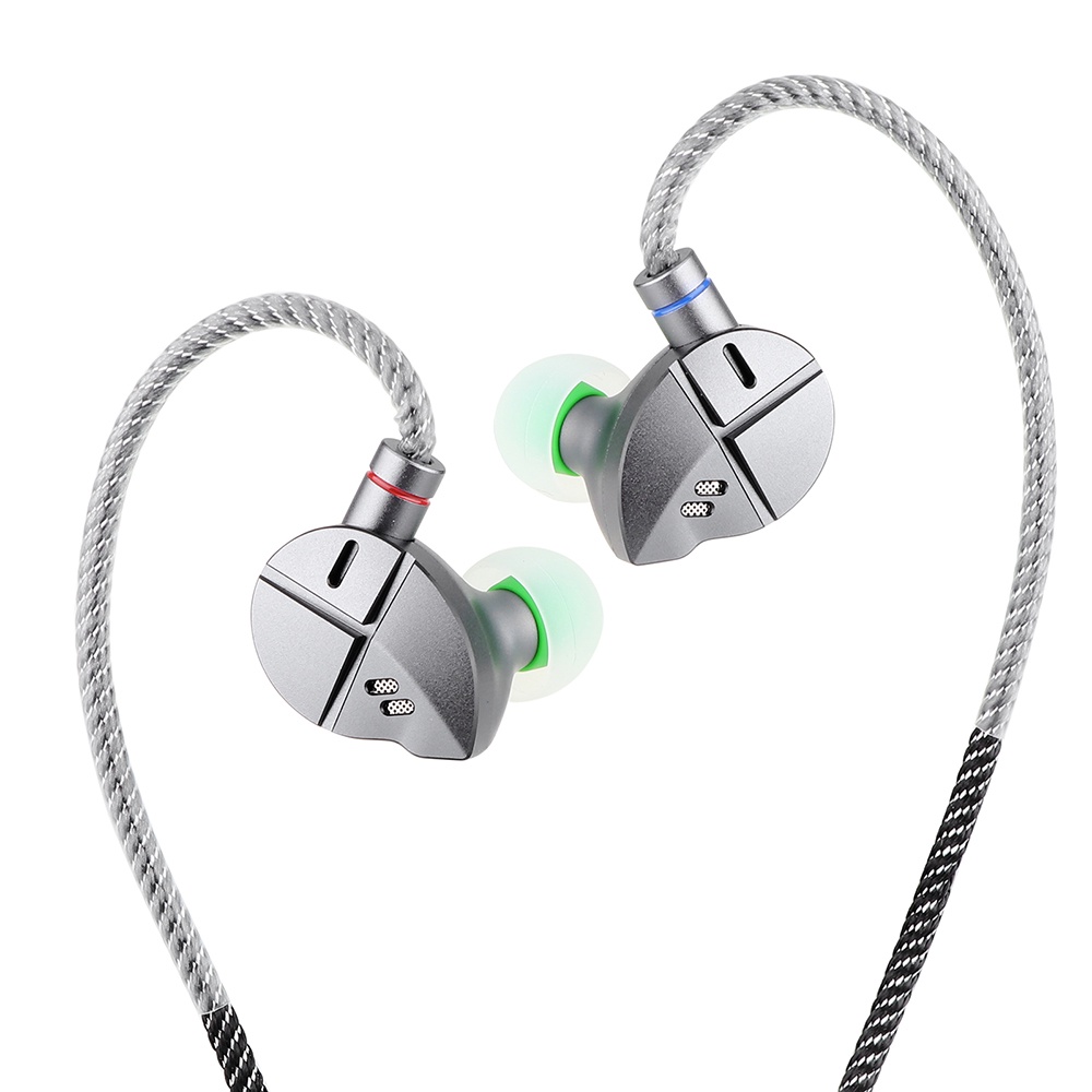 Raptgo Daun D01 10mm LCP Dynamic Driver HiFi Earphone CNC Aviation Aluminium 0.78mm 2pin Detachable raptgo hook x Headphones