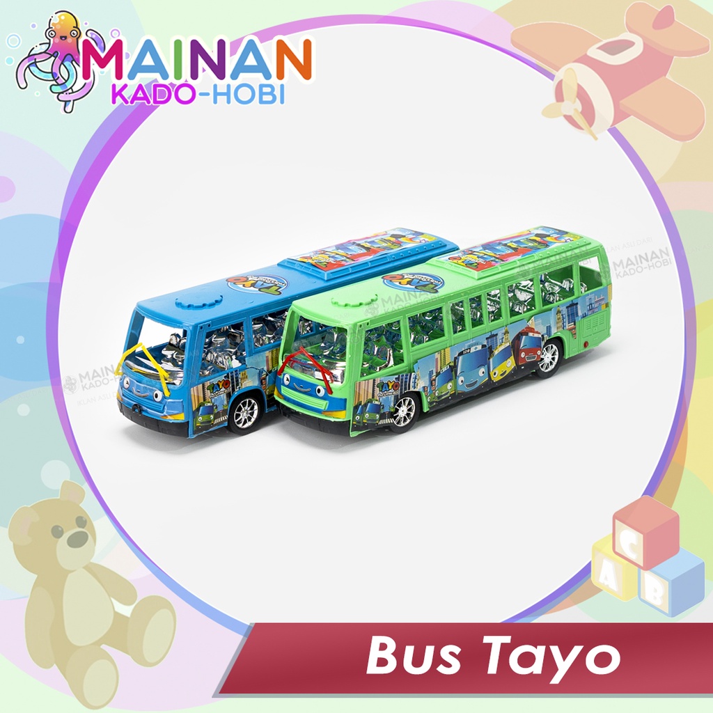 MAINAN ANAK KADO LAKI MINIATUR DIECAST PULLBACK LITTLE BUS SEKOLAH TAYO