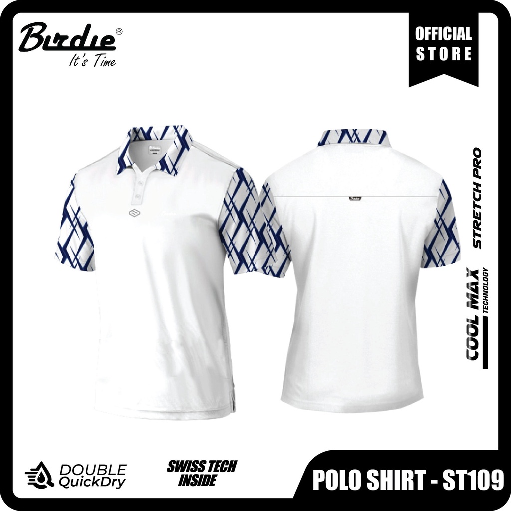 BIRDIE Sublime ST109 Golf Shirt Male Kaos Golf Polo Pria Kaos Olahraga