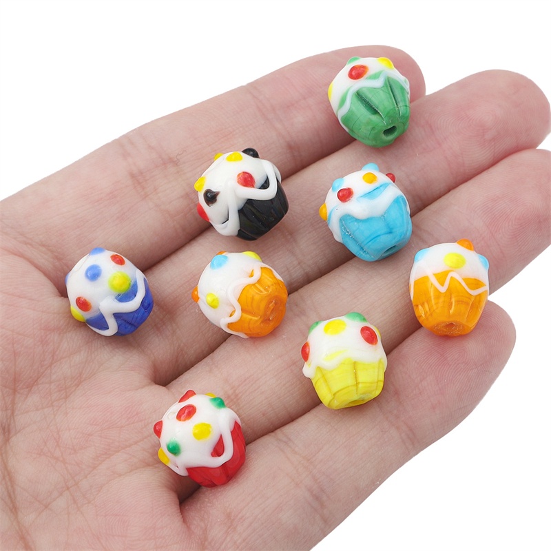 11x12mm 3D Kaca Kue Charms Resin Charms DIY Anting Gantungan Kunci Kalung Untuk Membuat Perhiasan Aksesoris