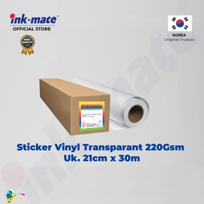 

Sticker Vinyl Transparant Inkmate 220Gr Uk. 21cm X 30m