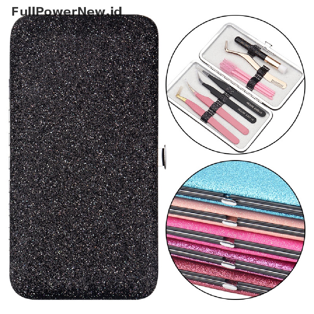 Power Tweezer Case Penjepit Bulu Mata Tas Penyimpanan Tools Case Dengan 7slot Kartu ID