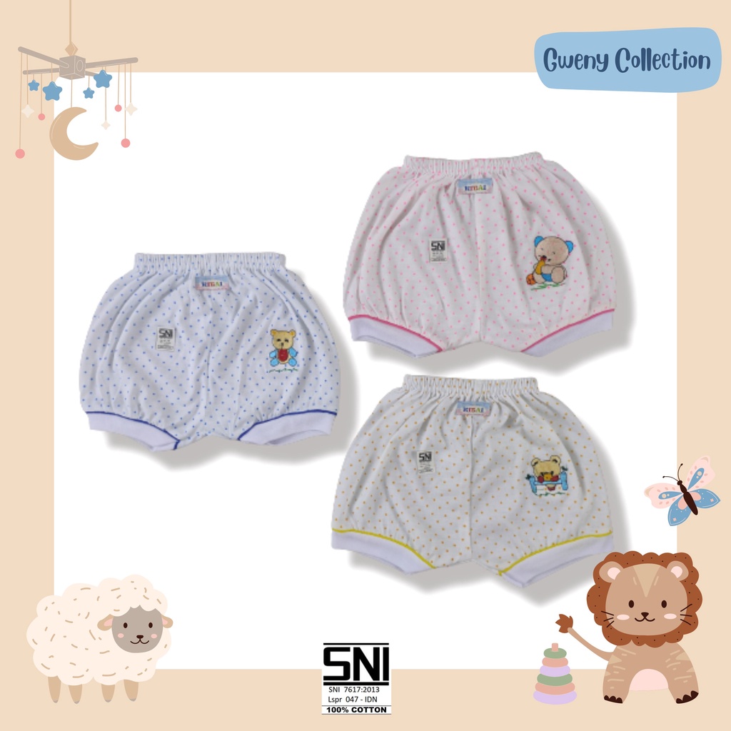 CELANA PENDEK BAYI NEWBORN CELANA PENDEK BAYI &amp; ANAK UNISEX MOTIF POLKA (507)
