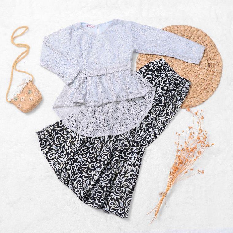 New Stock 001 KEBAYA ANAK PEREMPUAN BROKAT CORD DUYUNG TK PAUD SAMPAI SD