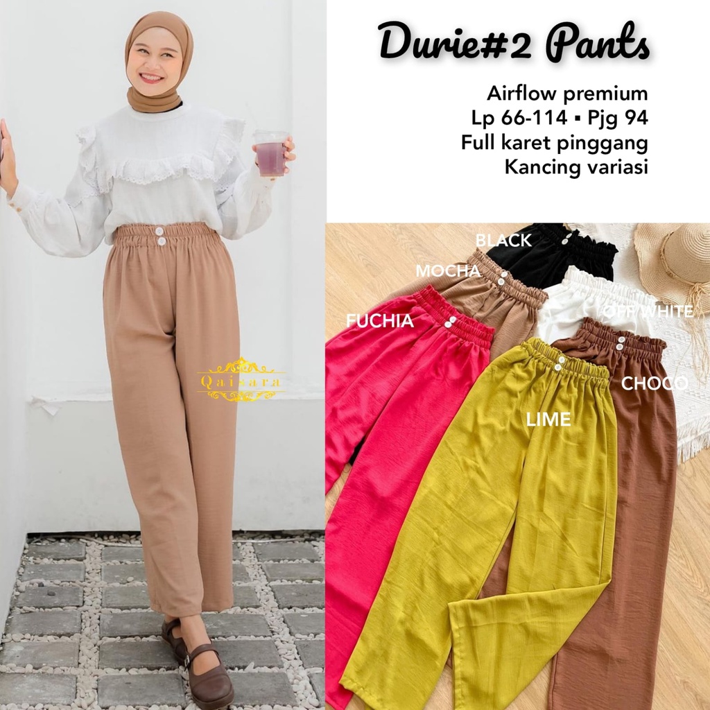 DURIE #2 KAYLA PANTS ORI QAISARA CELANA PANJANG WANITA CRINKLE PREMIUM AIRFLOW