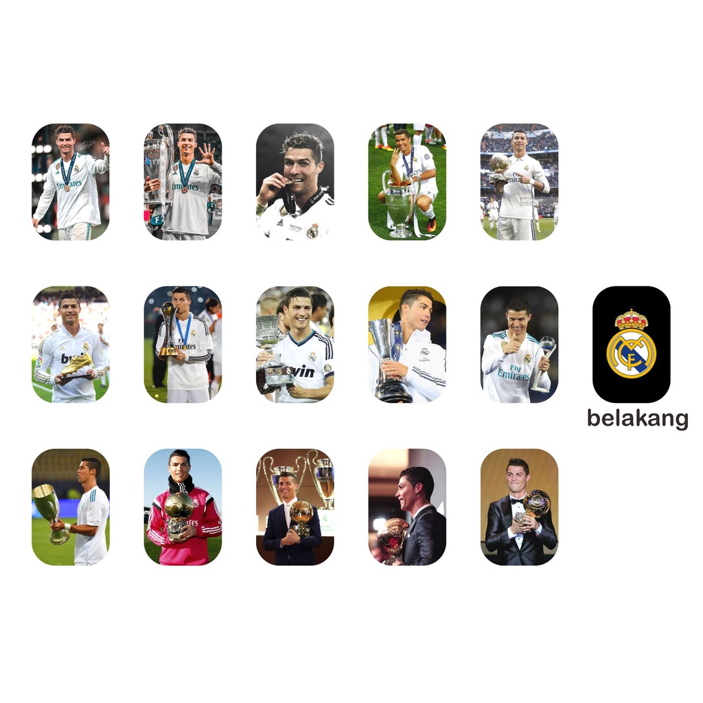 

photo card ronaldo madrid isi 15 pcs