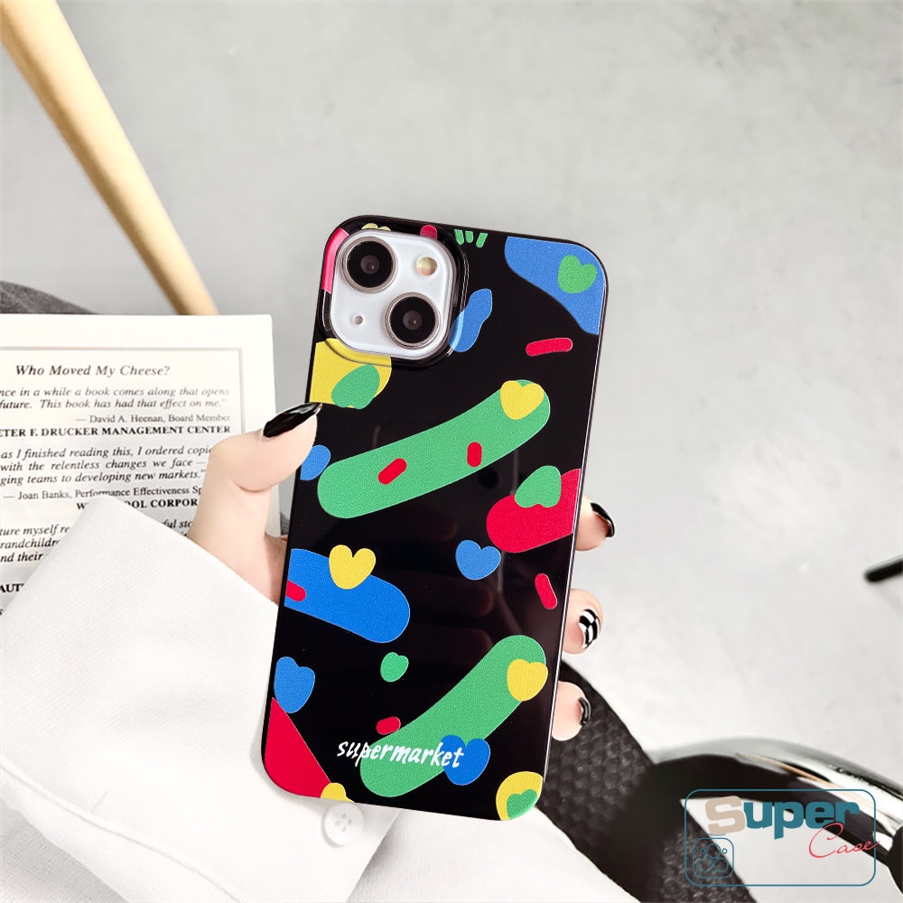 Full Pelindung Case Kompatibel Untuk IPhone 7Plus 8Plus XR 12 11 14 13 Pro Max 7 8 14 Plus X XS Max SE 2020 Warna-Warni Art Pigmen Cinta Hati Glossy Halus Lembut Tpu Phone Case