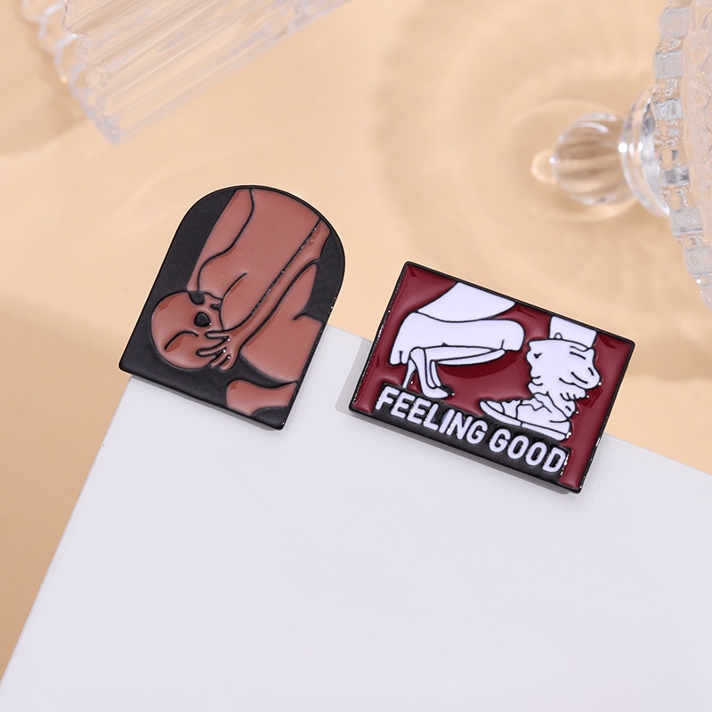 Merasa Baik Enamel Pin Custom Punk Hip-hop Perhiasan Hadiah Kerah Baju Bros Perhiasan Teman Hadiah Aksesoris Grosir