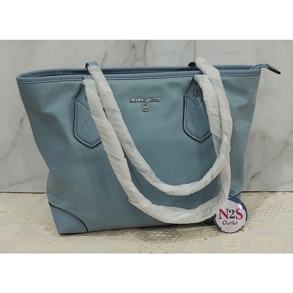 michael kors tas wanita MK 55 eva chambury tote nylon original blue