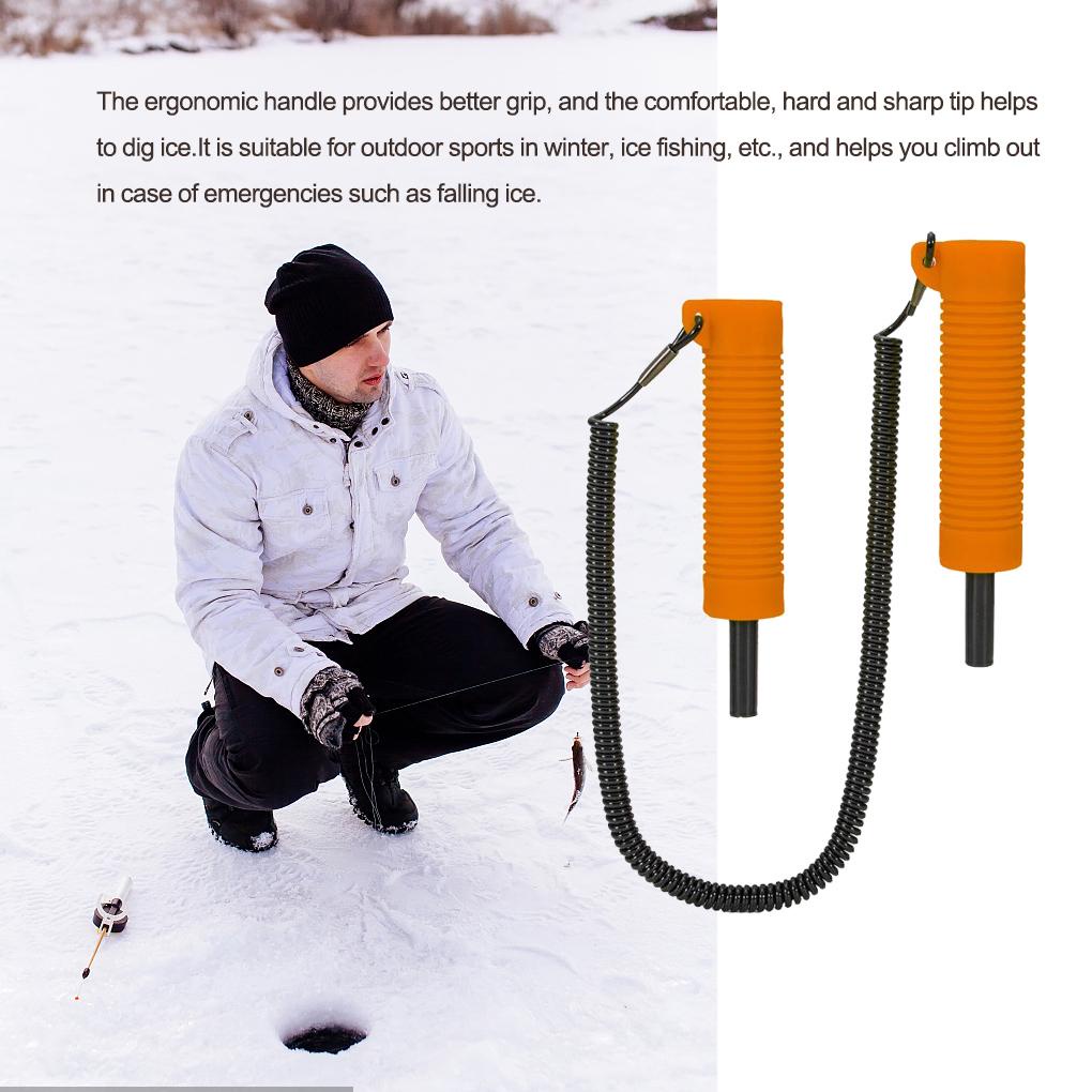 Huit Ice Pick Memancing Non Slip Portable Icebreaker Darurat Kokoh Ringan Gear Portable Tahan Lama Hiking Protection