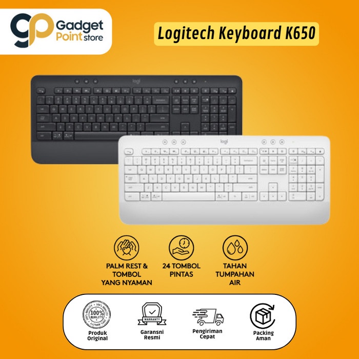 Keyboard Logitech Signature K650 Wireless Bluetooth Comfort - Garansi Resmi