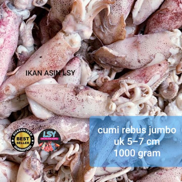 

♗ ikan asin cumi rebus/ sotong rebus size jumbo 1kg ➸