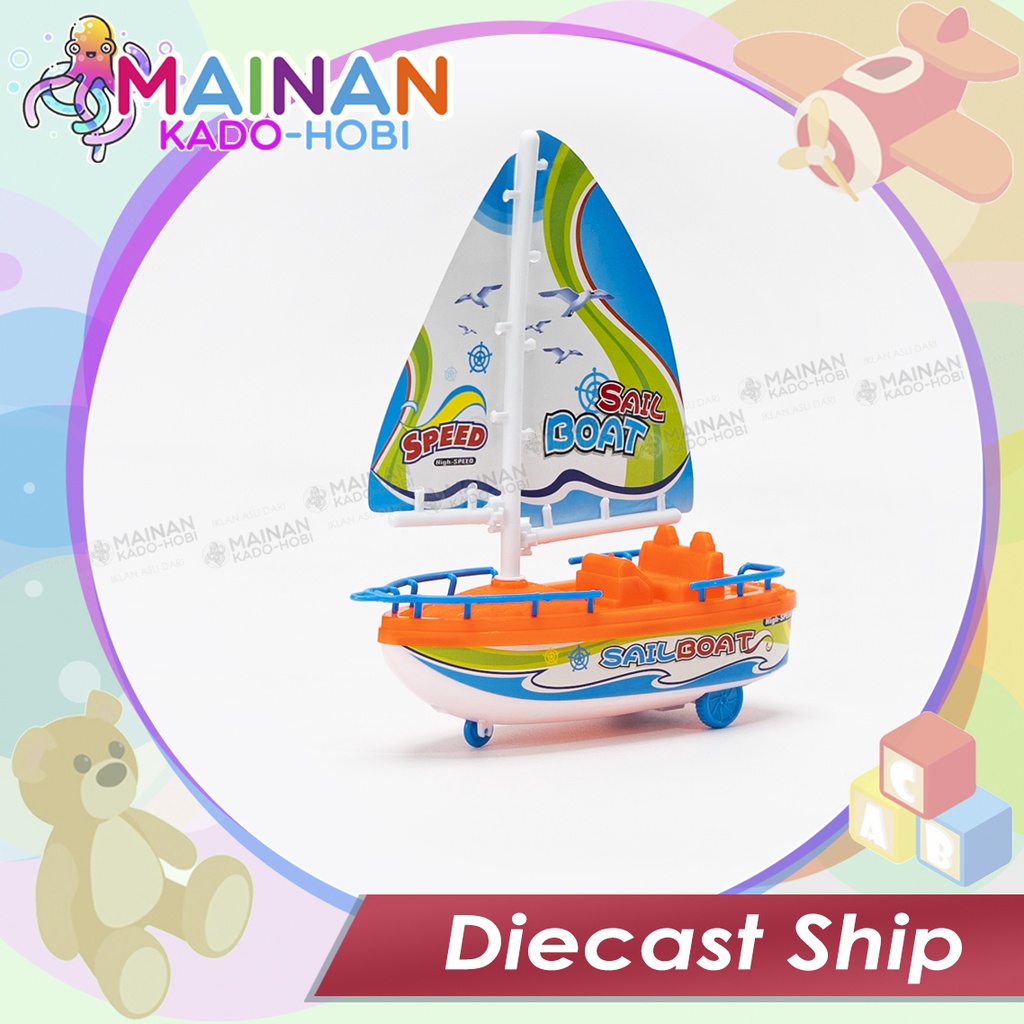 HADIAH HOBI MAINAN ANAK EDUKASI DIECAST MINIATUR SHIP SAIL BOAT PERAHU KAPAL LAUT
