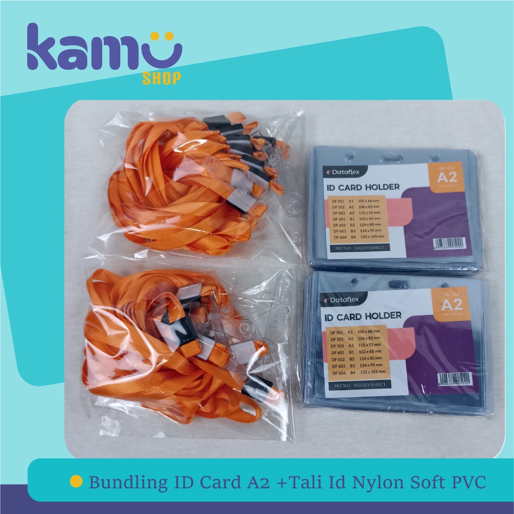 

BUNDLING 40 Pcs ID CARD A2 + 40 Pcs Tali ID Nylon Soft PVC (NYLKSFP)