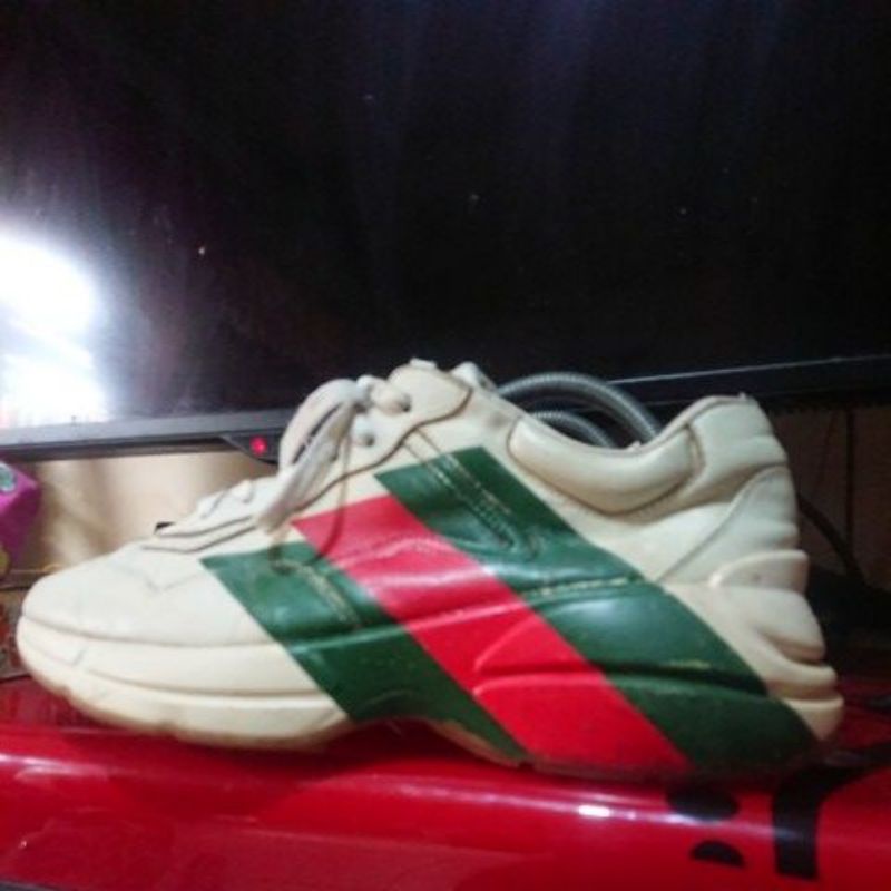 GUCCI RHYTON WEB PRINT LEATHER