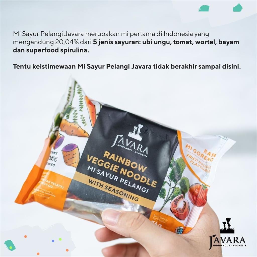 

Javara Mie Instan Sehat Rainbow Veggie Noodle 76g Mi Sayur