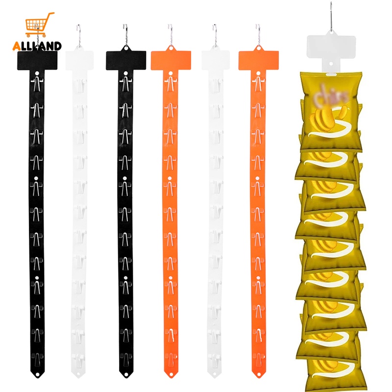 Hook Strip Gantung Plastik/Rak Strip Gantung Snack Supermarket/Hook Gantungan Display Makanan Gantung Toko/Strip Klip Merchandising Toko