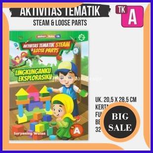 

last stok Paket Buku Belajar Anak PAUD TK A Aktifitas Tematik Steam Loose Parts 1F3BZ3