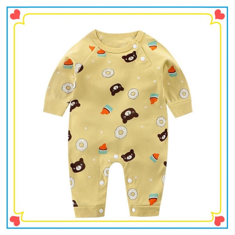 [ Usia 0-3 Bulan ] Baju Bayi Newborn Impor / Bodysuit Baby / Romper Bayi Lengan Panjang