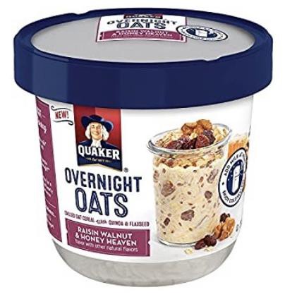 

✨NEW✨ -QUAKER OVERNIGHT OATS, RAISIN WALNUT & HONEY HEAVEN, BREAKFAST CEREAL- 1.1.23